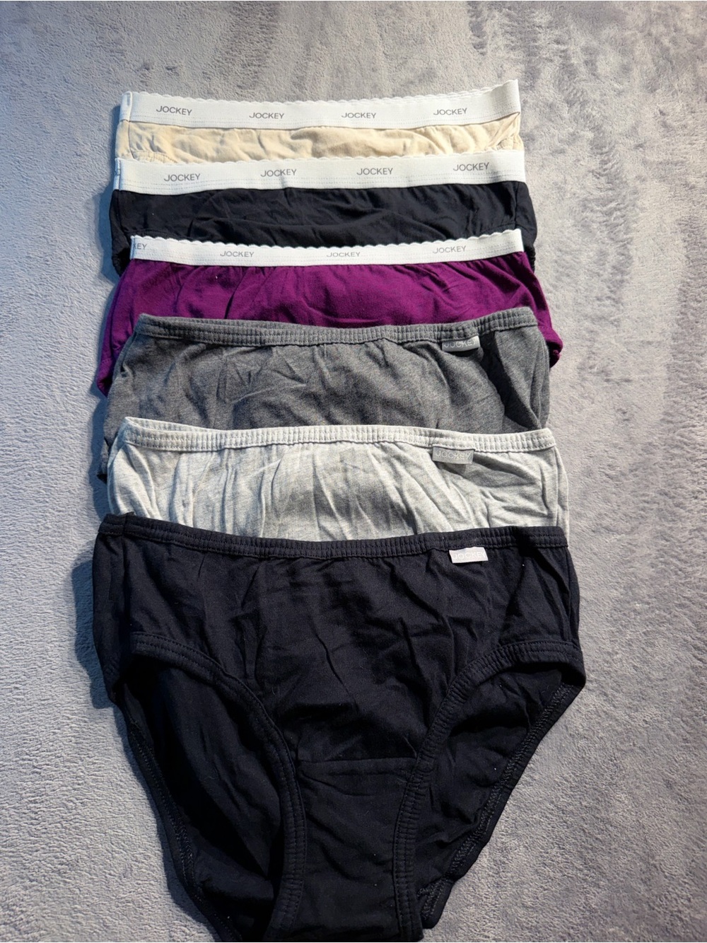 New Jockey Women's Briefs Pack - Black, Gray, Purple, Cream